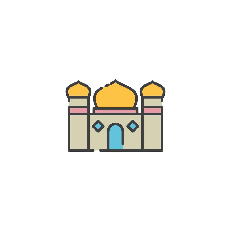 Mosque Vector Icon Illustration logo