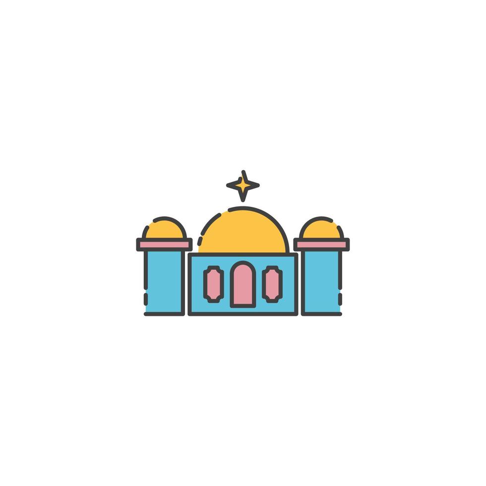 Mosque Vector Icon Illustration logo