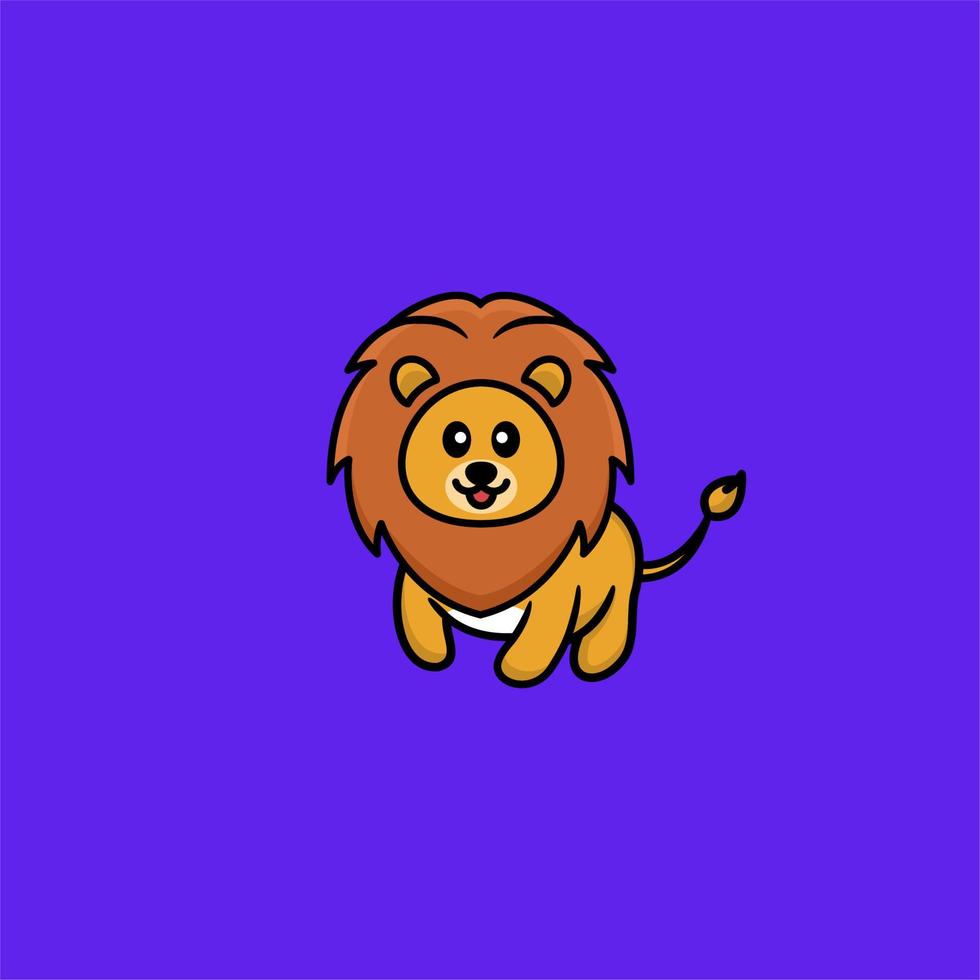 CUTE LION CONCEPT LOGO DESIGN vector