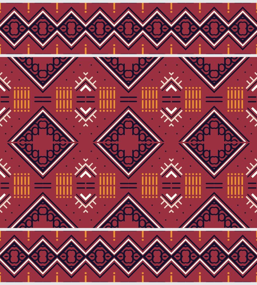 Ethnic design border. traditional pattern background It is a pattern geometric shapes. Create beautiful fabric patterns. Design for print. Using in the fashion industry. vector