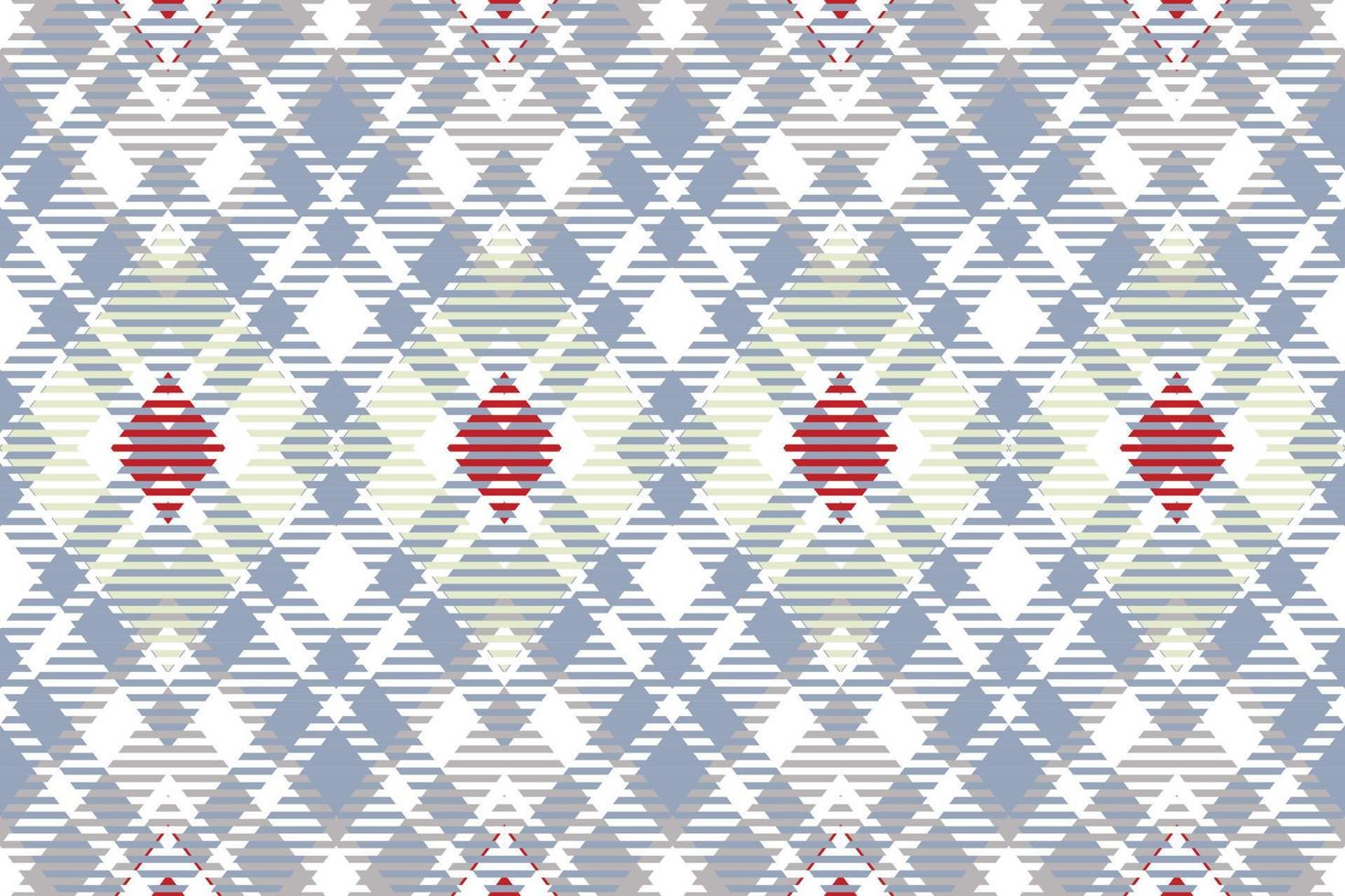 plaid pattern seamless texture is made with alternating bands of coloured  pre dyed  threads woven as both warp and weft at right angles to each other. vector