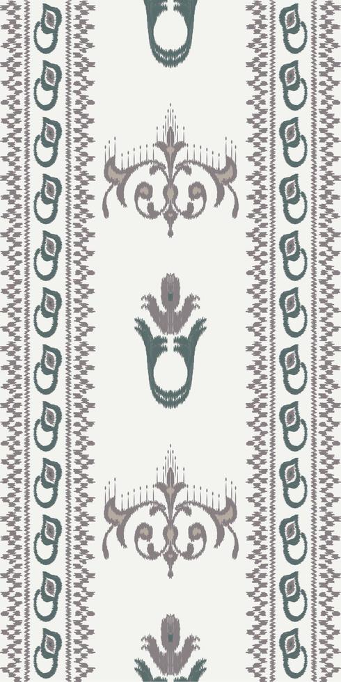 African Ikat paisley embroidery. Ikat print tribal backgrounds Geometric Traditional ethnic oriental design for the background. Folk, Indian, Scandinavian, Gypsy, saree Borneo Fabric border Ikkat vector