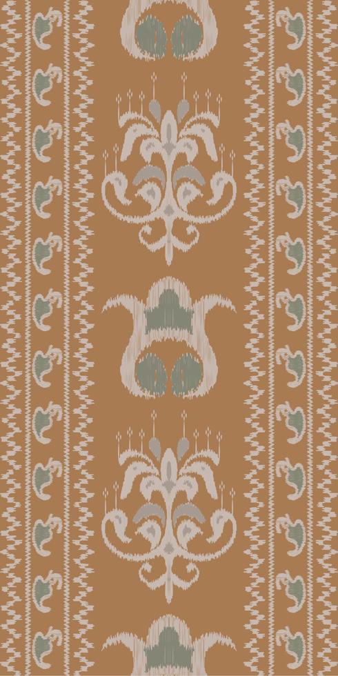 africano ikat cachemir bordado. ikat huellas dactilares tribal azteca geométrico tradicional étnico oriental diseño para el antecedentes. gente, indio, escandinavo, gitano, sari borneo tela frontera ikkat vector