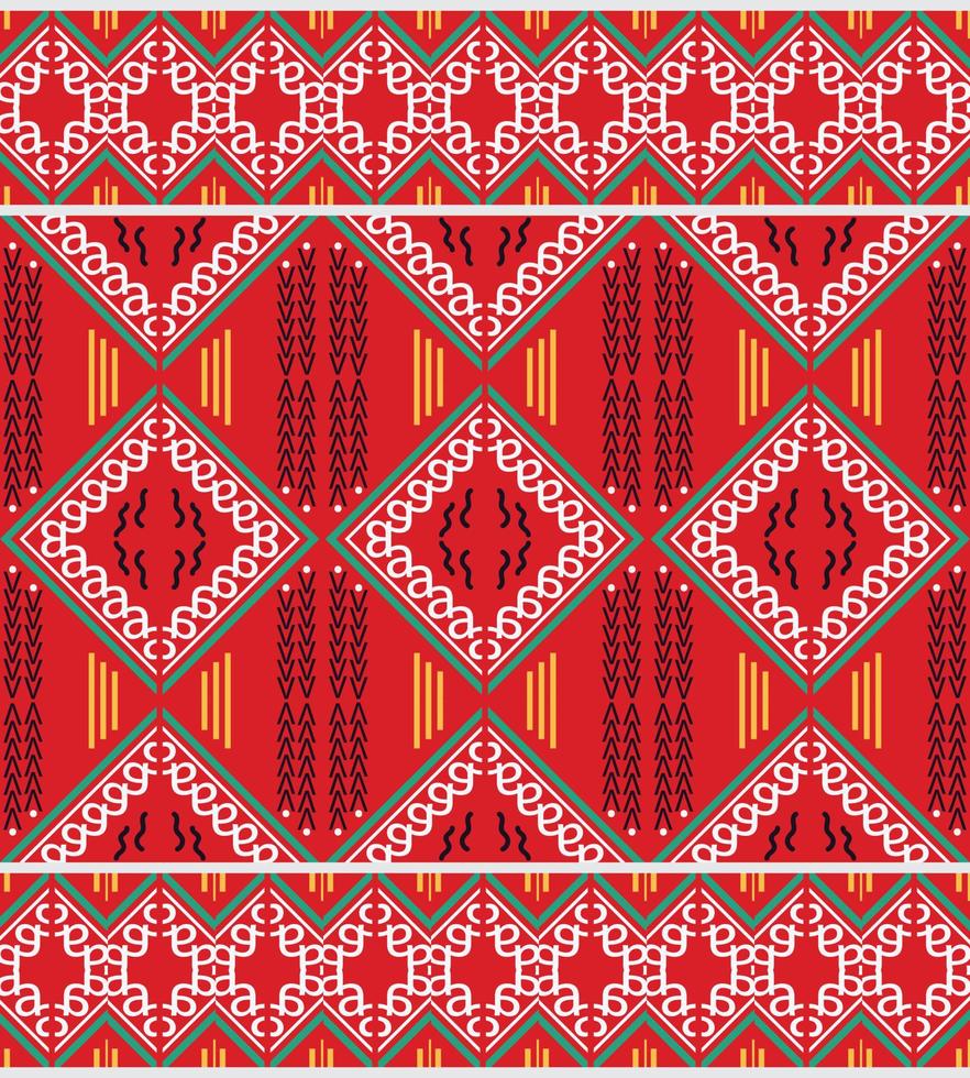 Ethnic design border. Geometric ethnic pattern traditional Design It is a pattern geometric shapes. Create beautiful fabric patterns. Design for print. Using in the fashion industry. vector