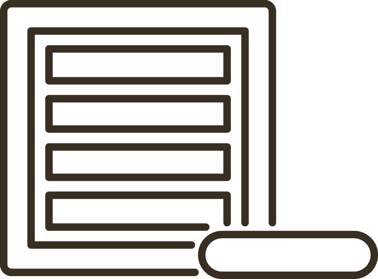 Line vector icon box, product, remove. Outline vector icon on white background