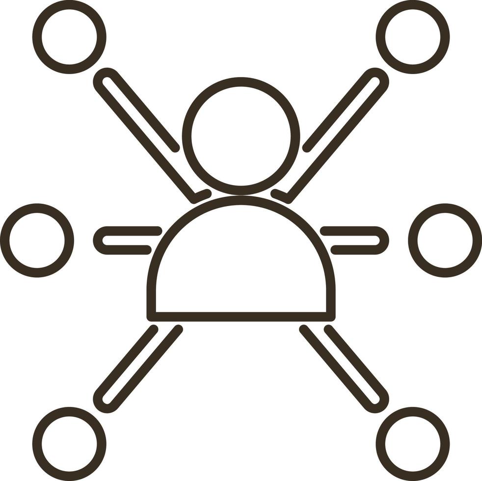 Line vector icon business, network, product. Outline vector icon on white background