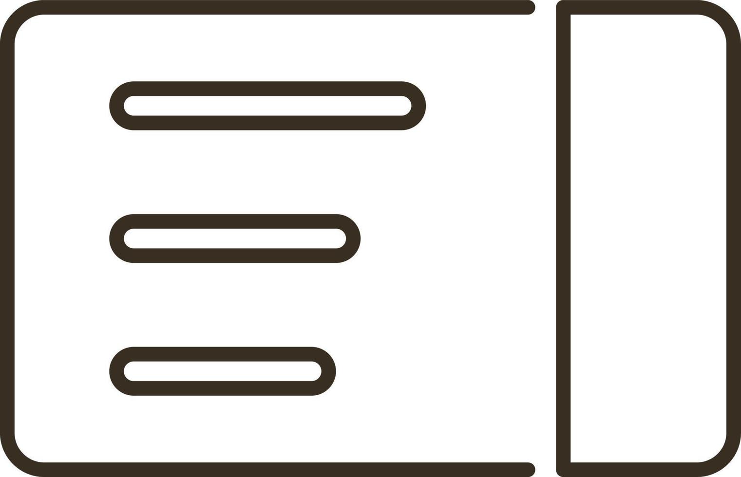 Line vector icon ticket. Outline vector icon on white background