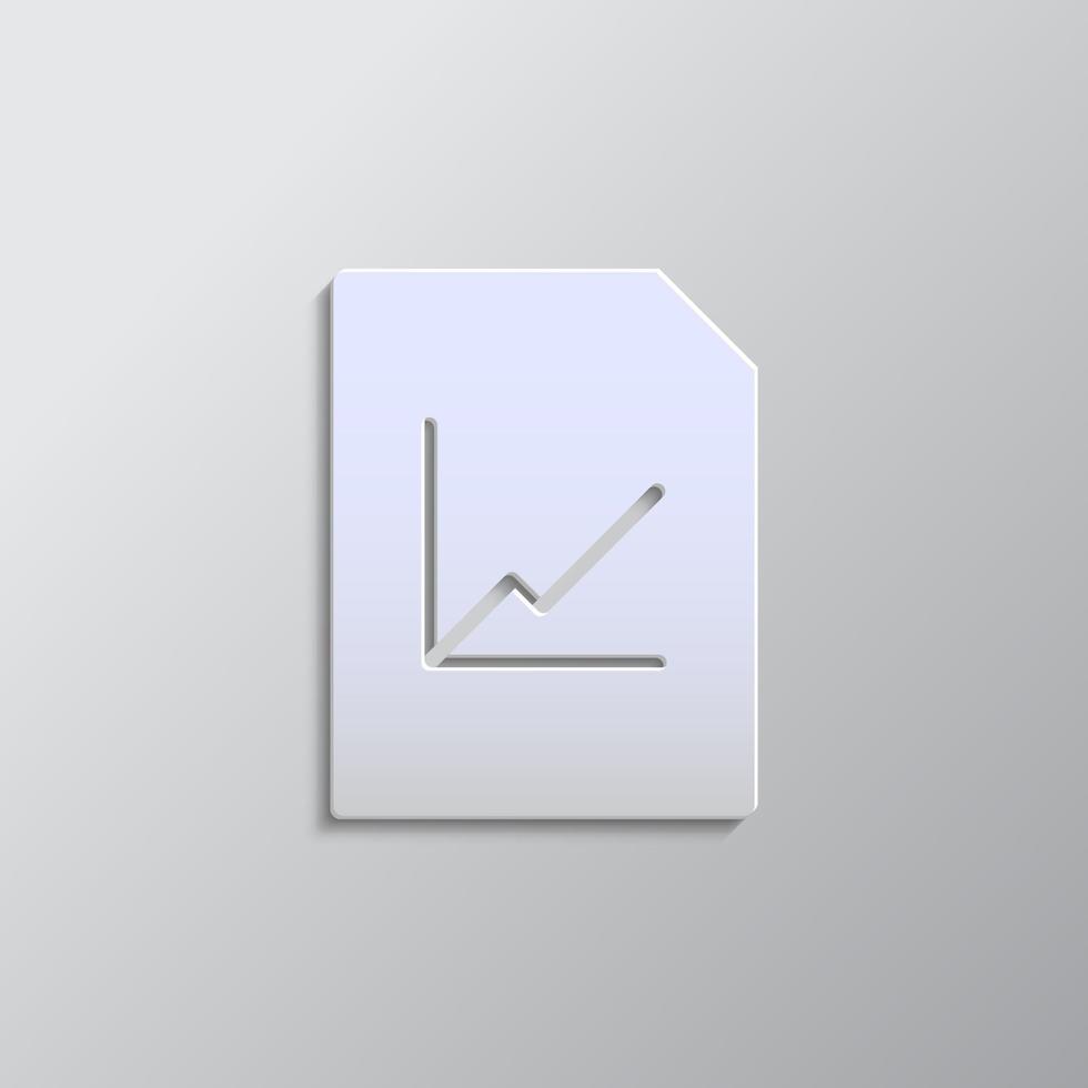 Grey color vector background- Paper style vector icon, chart, data, file paper style, icon