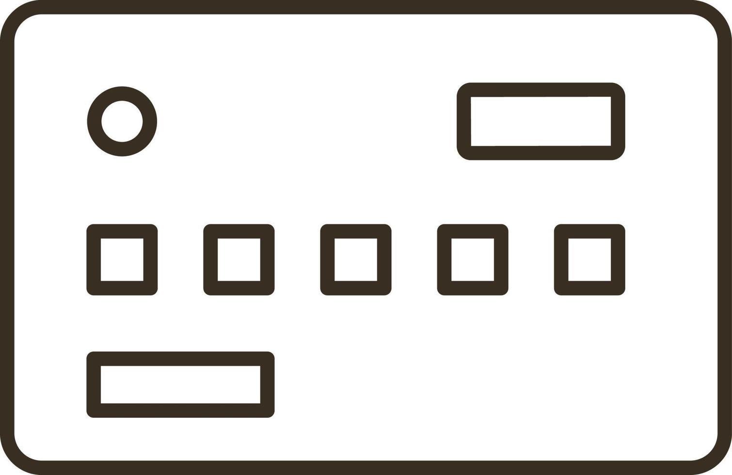 Line vector icon card, credit, money. Outline vector icon on white background