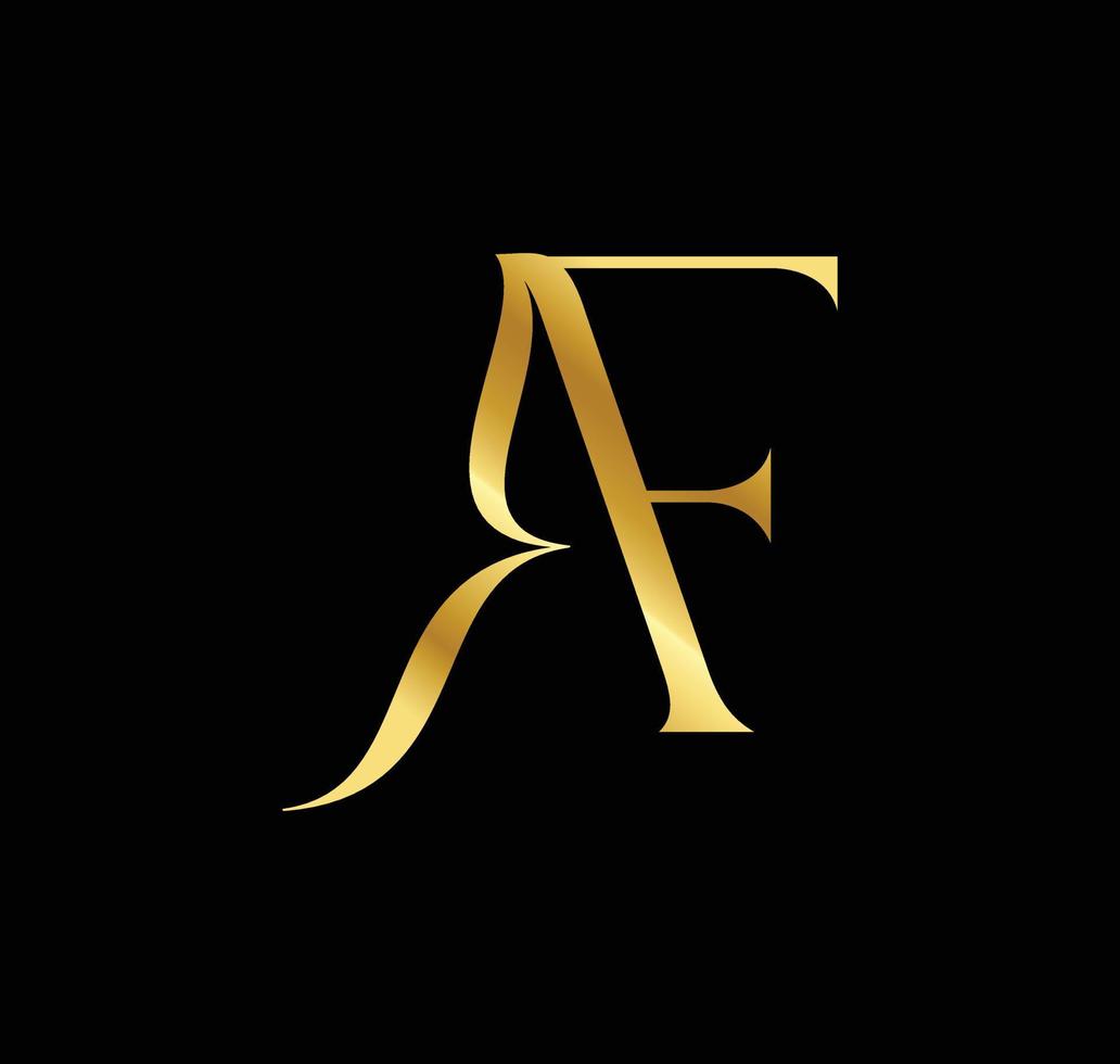 af letra lujo logo diseño vector