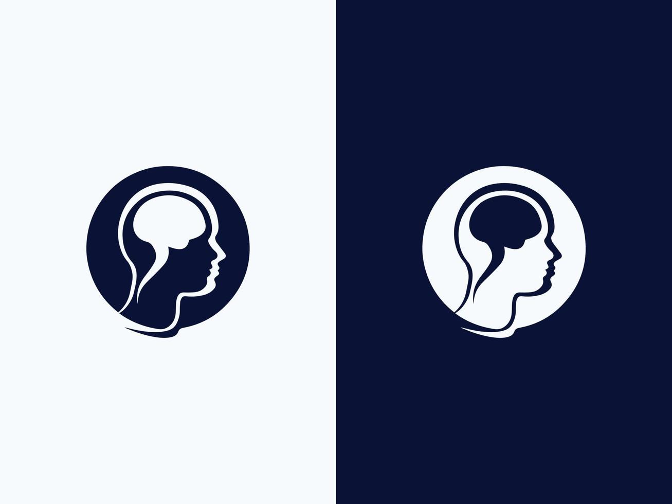 Brain logo and human head Business logo vector
