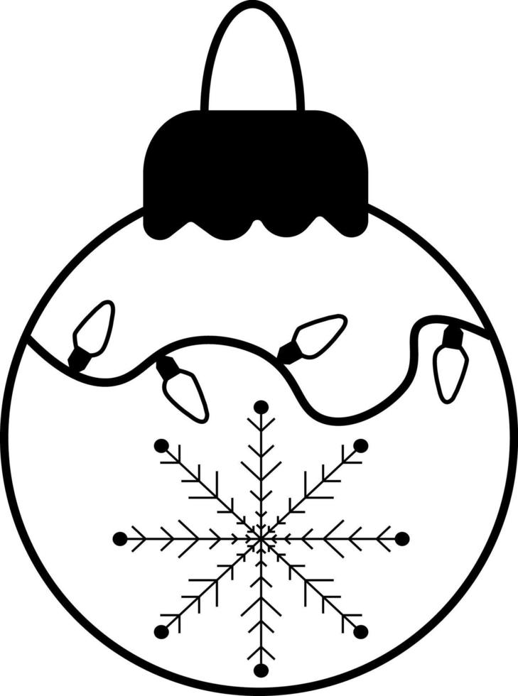 Tree ball line icon. Cristmas decoration vector illustration isolated on white. Tree globe outline style design, designed for web and app. Vector illustration