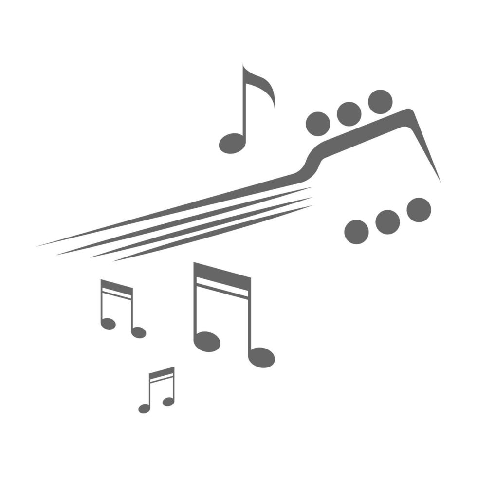Musical note icon design vector