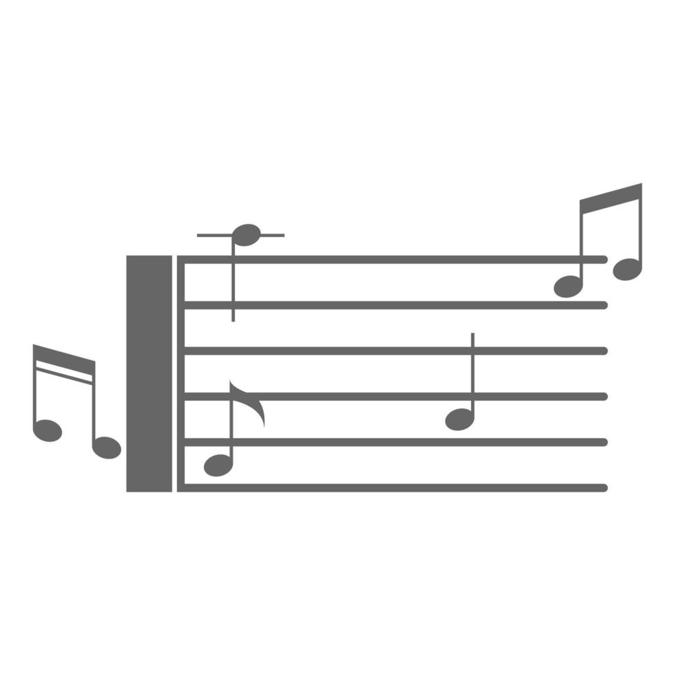 Musical note icon design vector