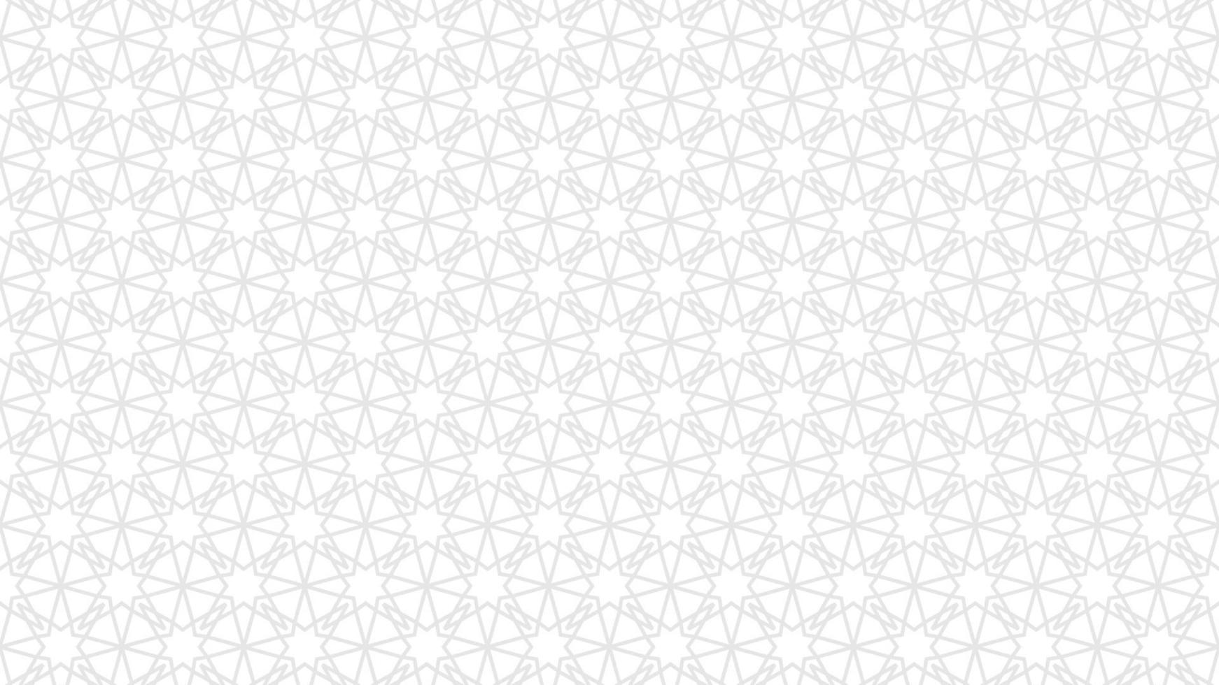 Beautiful white islamic pattern on gray background, ramadan background vector