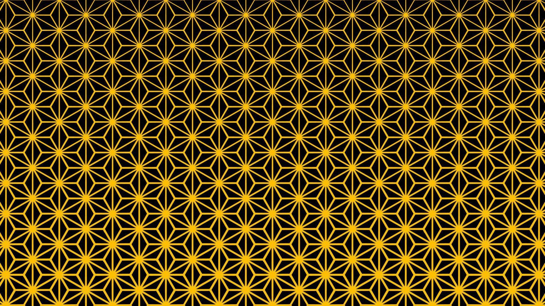 Beautiful yellow islamic pattern on black background, ramadan background vector
