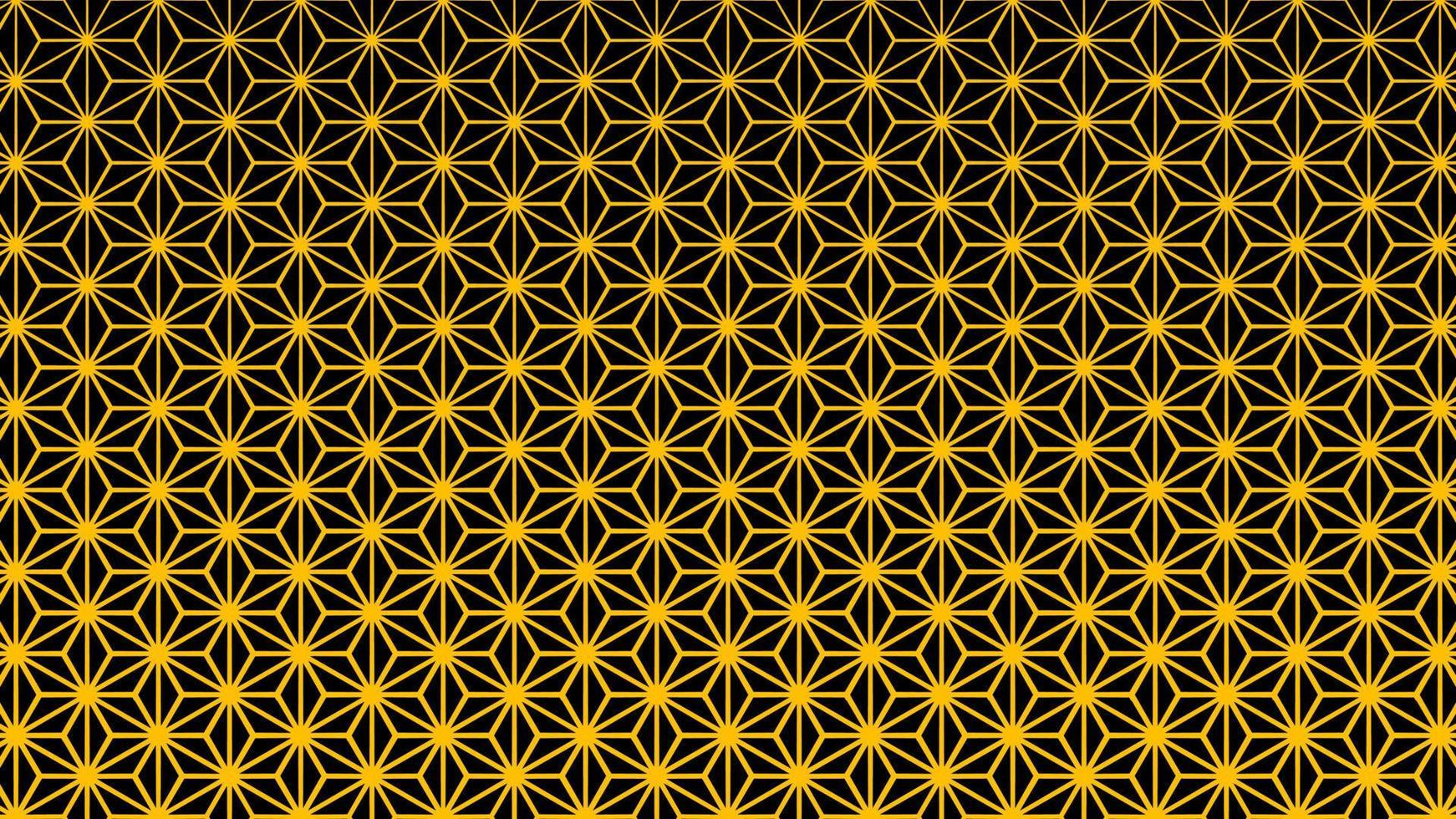 Beautiful yellow islamic pattern on black background, ramadan background vector