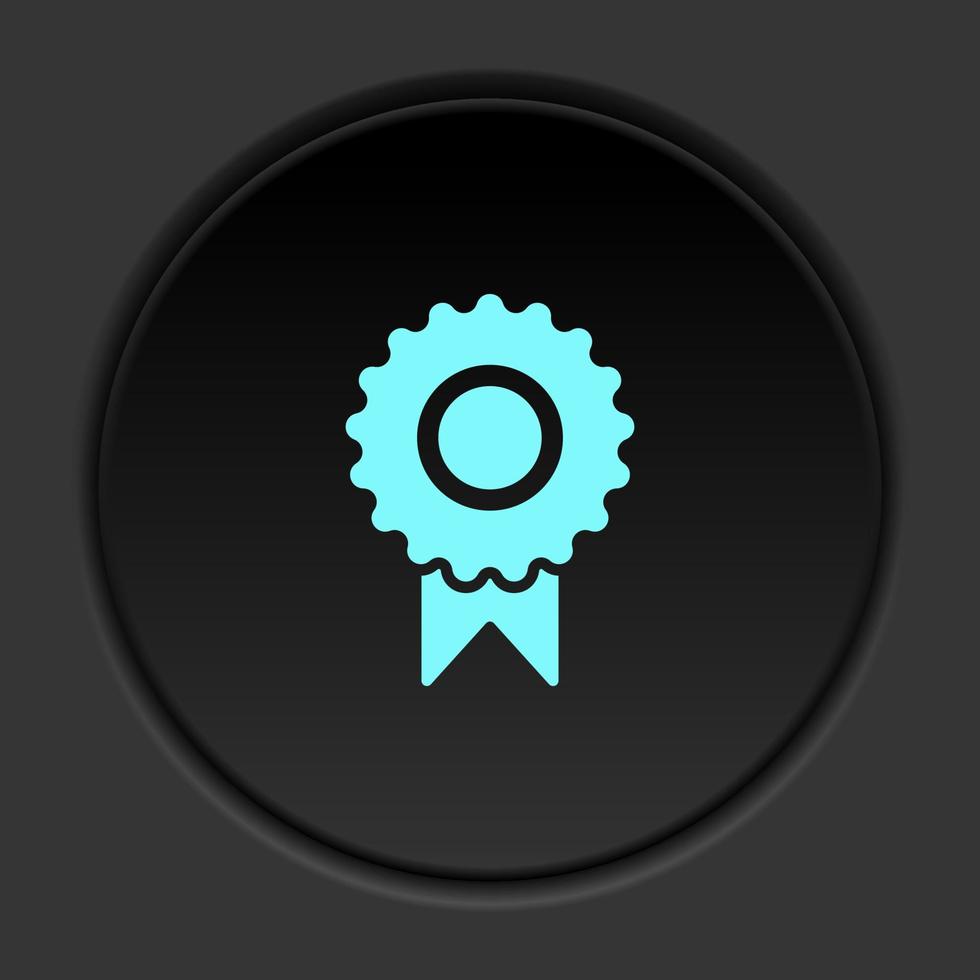 Round button icon, Cinema, show, ticket. Button banner round, badge interface for application illustration on dark background vector