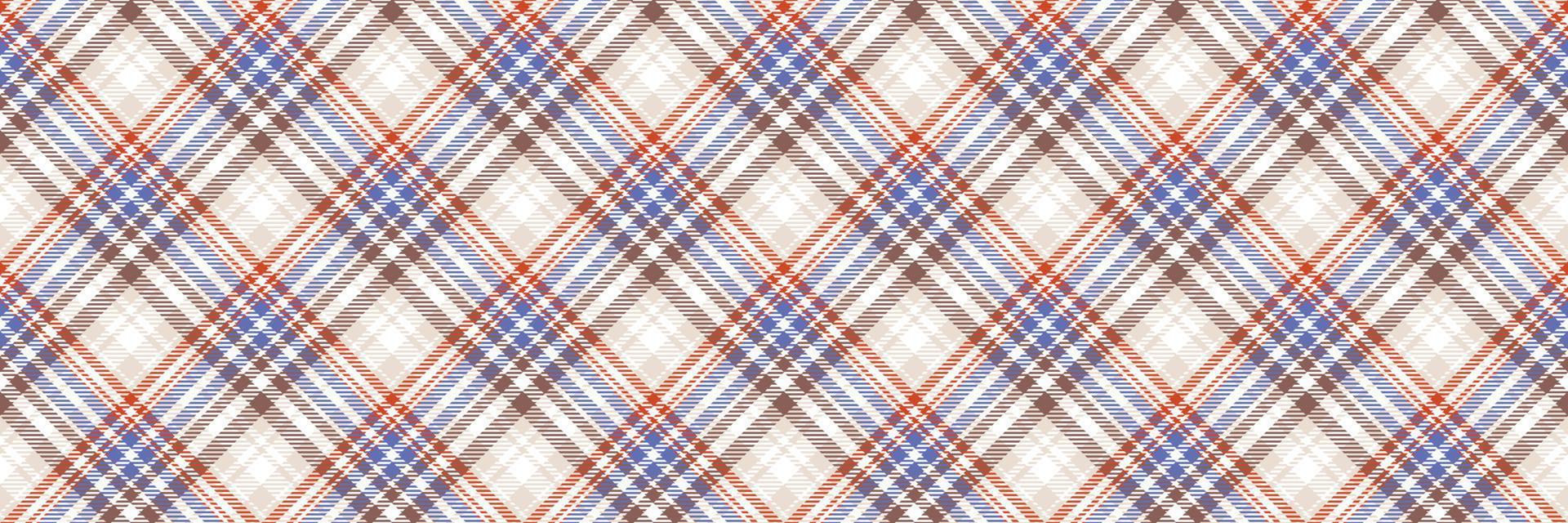 Check Plaid pattern is a patterned cloth consisting of criss crossed, horizontal and vertical bands in multiple colours.plaid Seamless for  scarf,pyjamas,blanket,duvet,kilt large shawl. vector