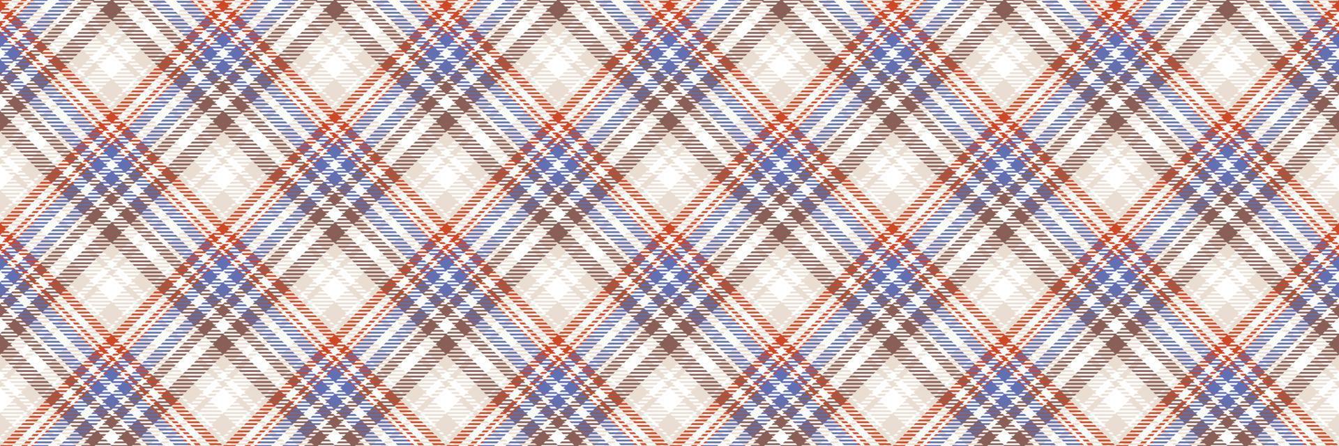 Check Plaid pattern is a patterned cloth consisting of criss crossed, horizontal and vertical bands in multiple colours.plaid Seamless for  scarf,pyjamas,blanket,duvet,kilt large shawl. vector