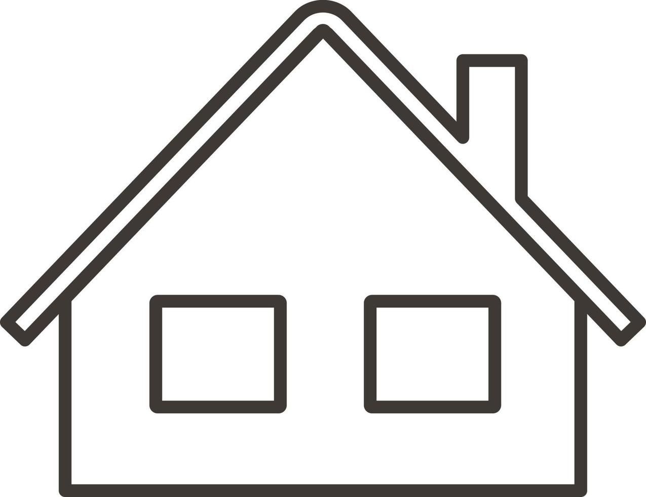 Building, home, outline, icon - Building vector icon on white background