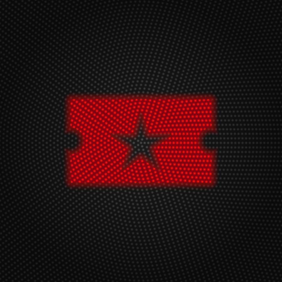 Cinema, party, ticket vector Light red color retro style vector icon on white background