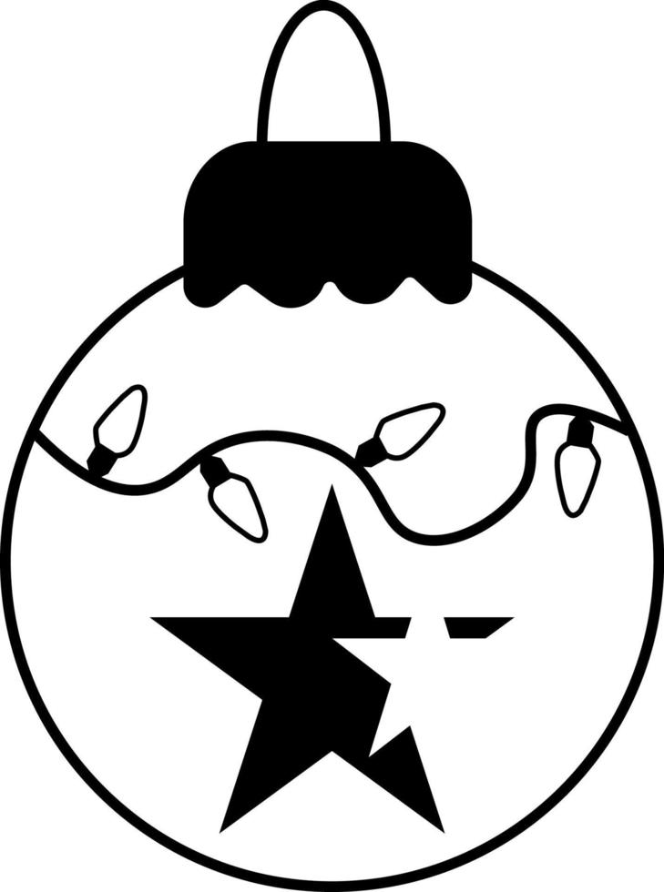 árbol pelota línea icono. Navidad decoración vector ilustración aislado en blanco. árbol globo contorno estilo diseño, diseñado para web y aplicación vector ilustración