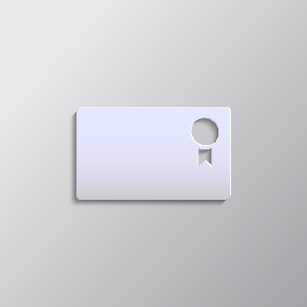 Grey color vector background- Paper style vector icon, license, seal paper style, icon