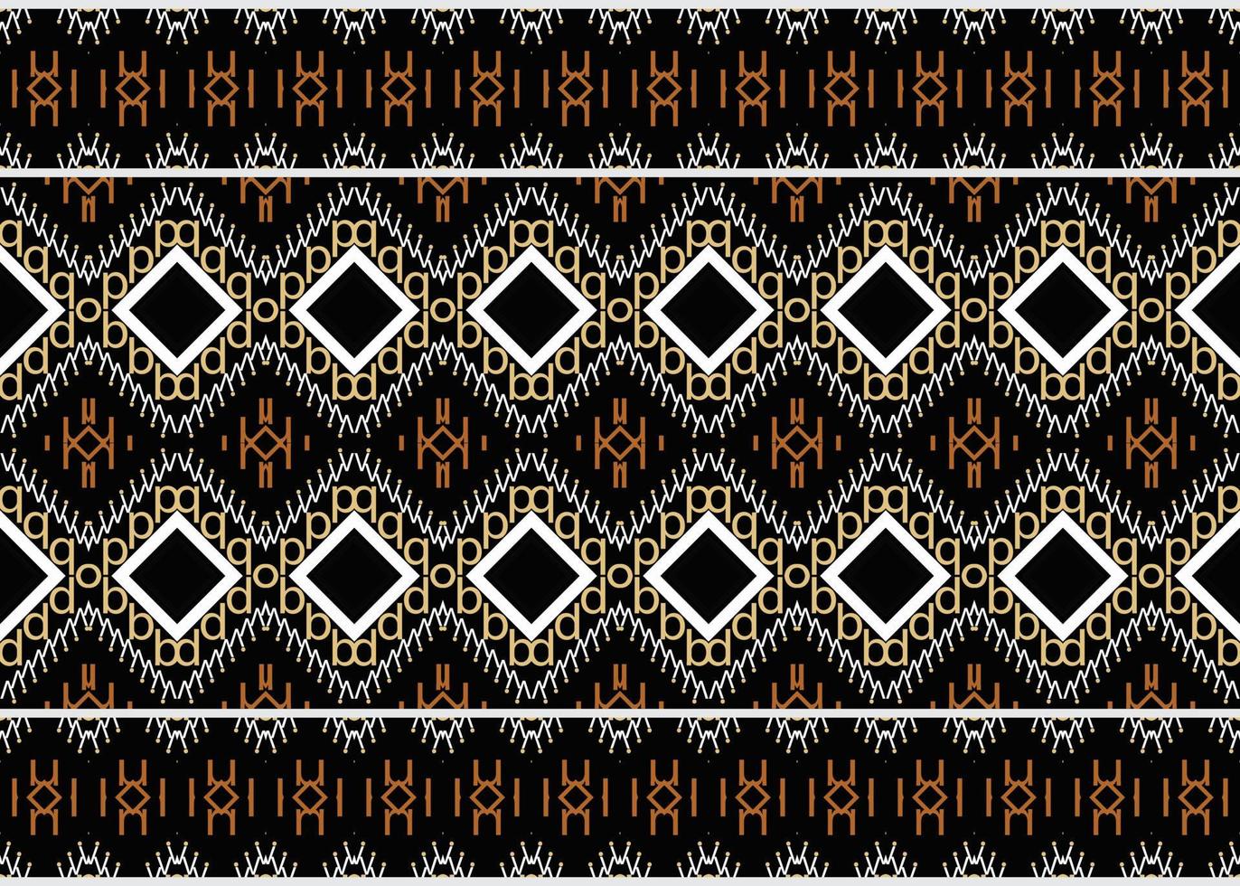 Ethnic fabric tribal cross Geometric Traditional ethnic oriental design for the background. Folk embroidery, Indian, Scandinavian, Gypsy, Mexican, African rug, carpet. vector