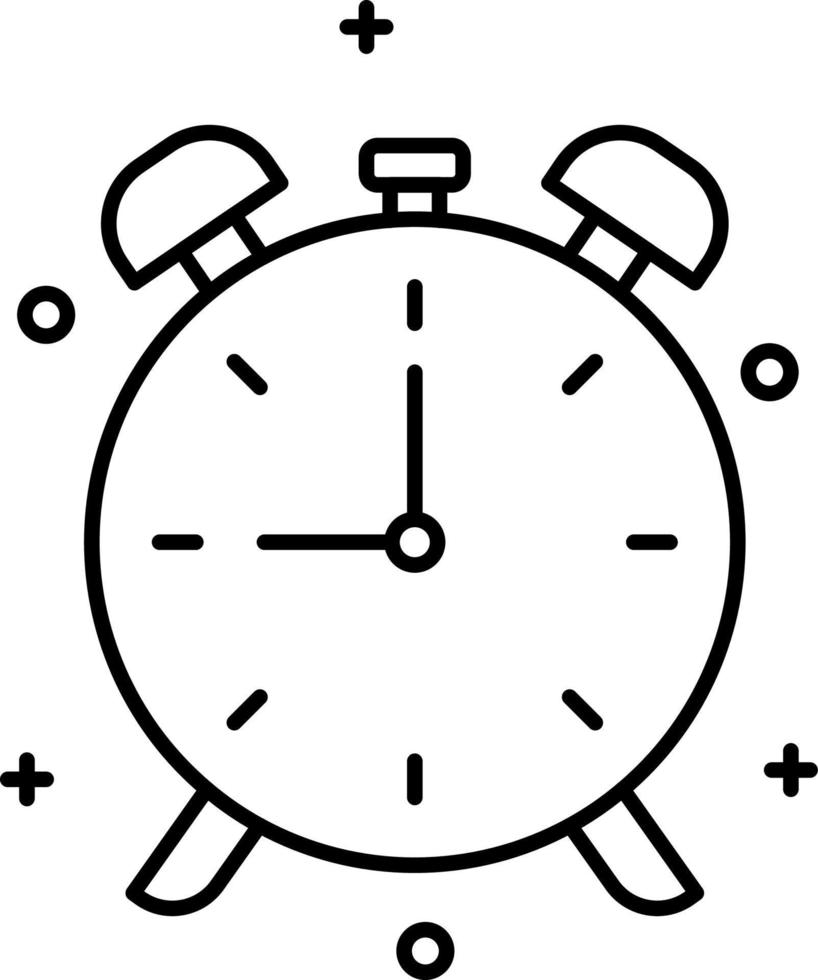 Alarm vector icon on transparent background. Outline Alarm vector icon.