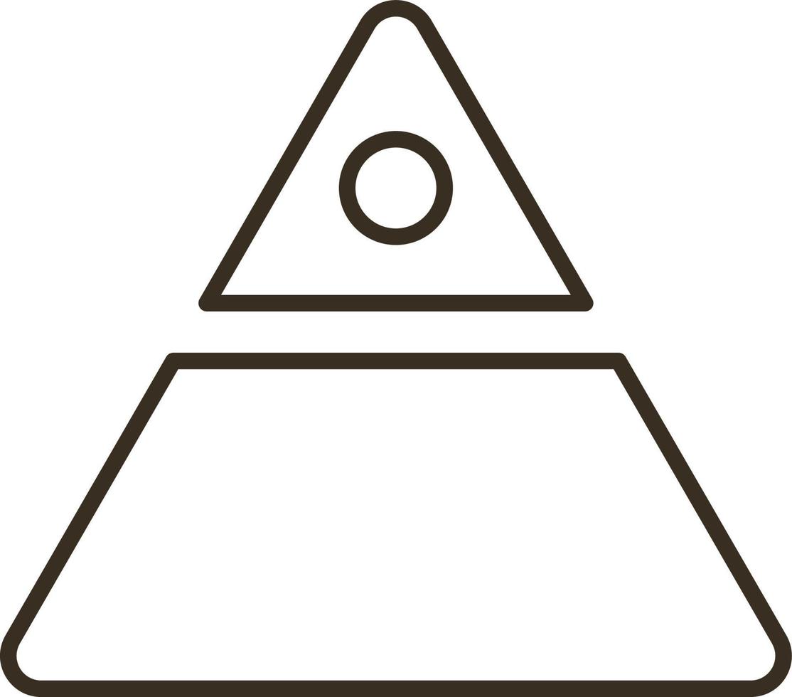 Line vector icon finance pyramid. Outline vector icon on white background