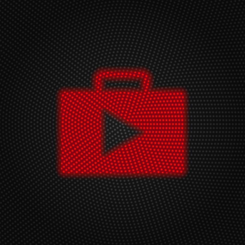Bag, play, store vector Light red color retro style vector icon on white background