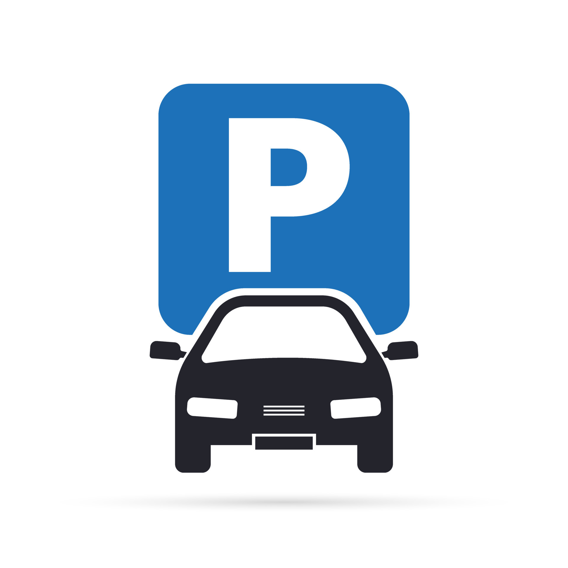 Car parking icon. Parking space and traffic sign. parking location.  Isolated vector illustration. 20980428 Vector Art at Vecteezy