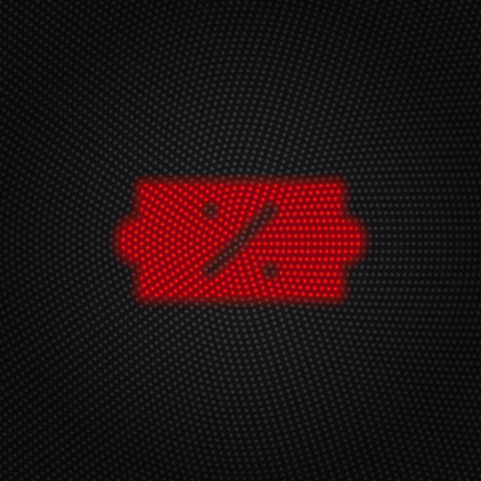 Label, price, sale vector Light red color retro style vector icon on white background