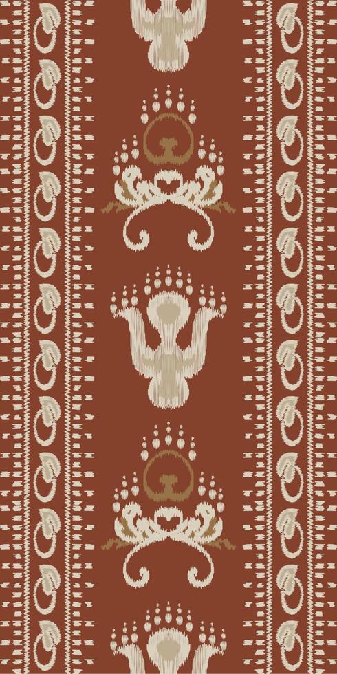 africano ikat cachemir bordado. ikat rayas tribal África geométrico tradicional étnico oriental diseño para el antecedentes. gente, indio, escandinavo, gitano, sari borneo tela frontera ikkat vector