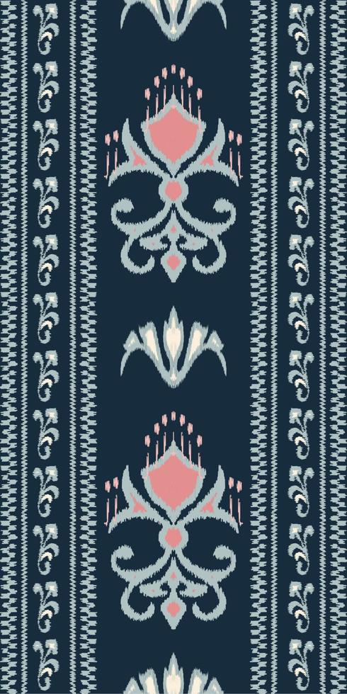 africano ikat cachemir bordado. ikat patrones tribal Arte geométrico tradicional étnico oriental diseño para el antecedentes. gente, indio, escandinavo, gitano, sari borneo tela frontera ikkat vector