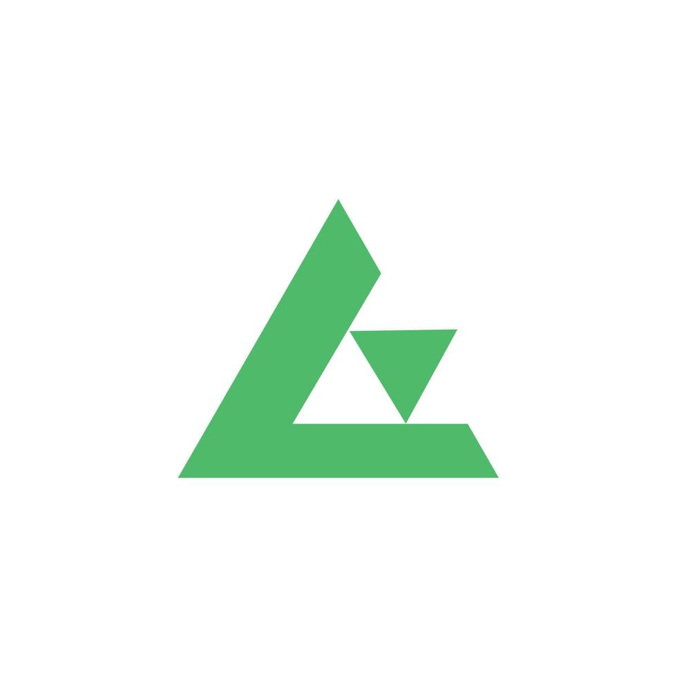 verde de colores triángulo logo con el pequeño uno. logo para compañía, marca, producto, evento, y industria. vector