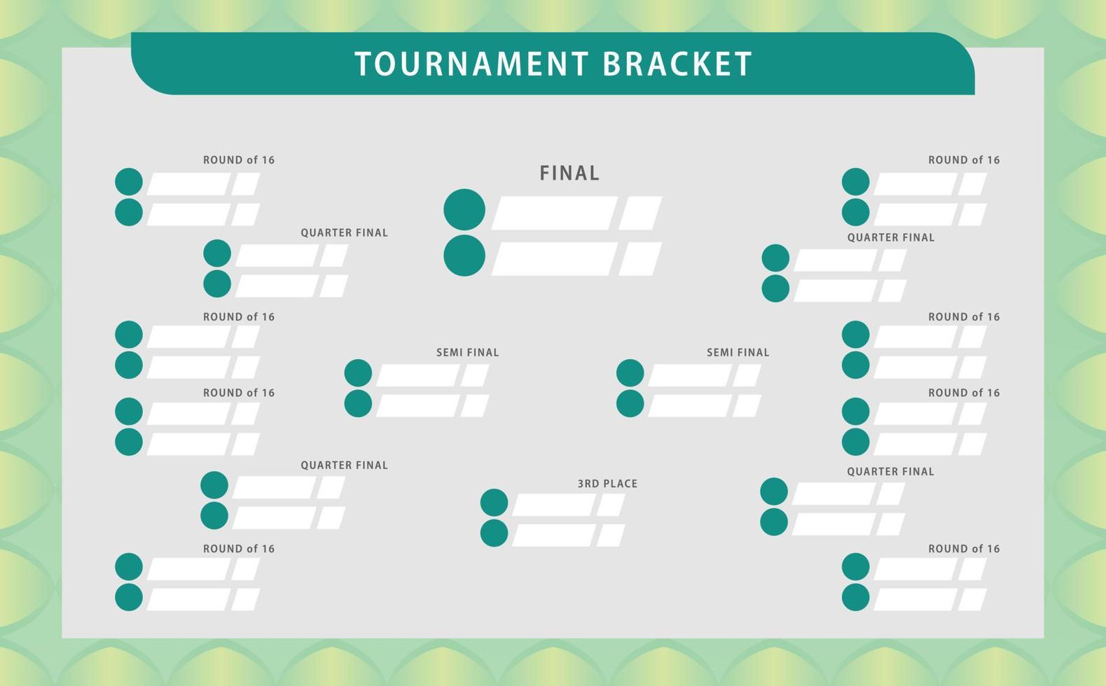 verde de colores torneo soporte simbolizar ambiente tema. adecuado para Deportes fósforo, torneo, y campeonato. vector