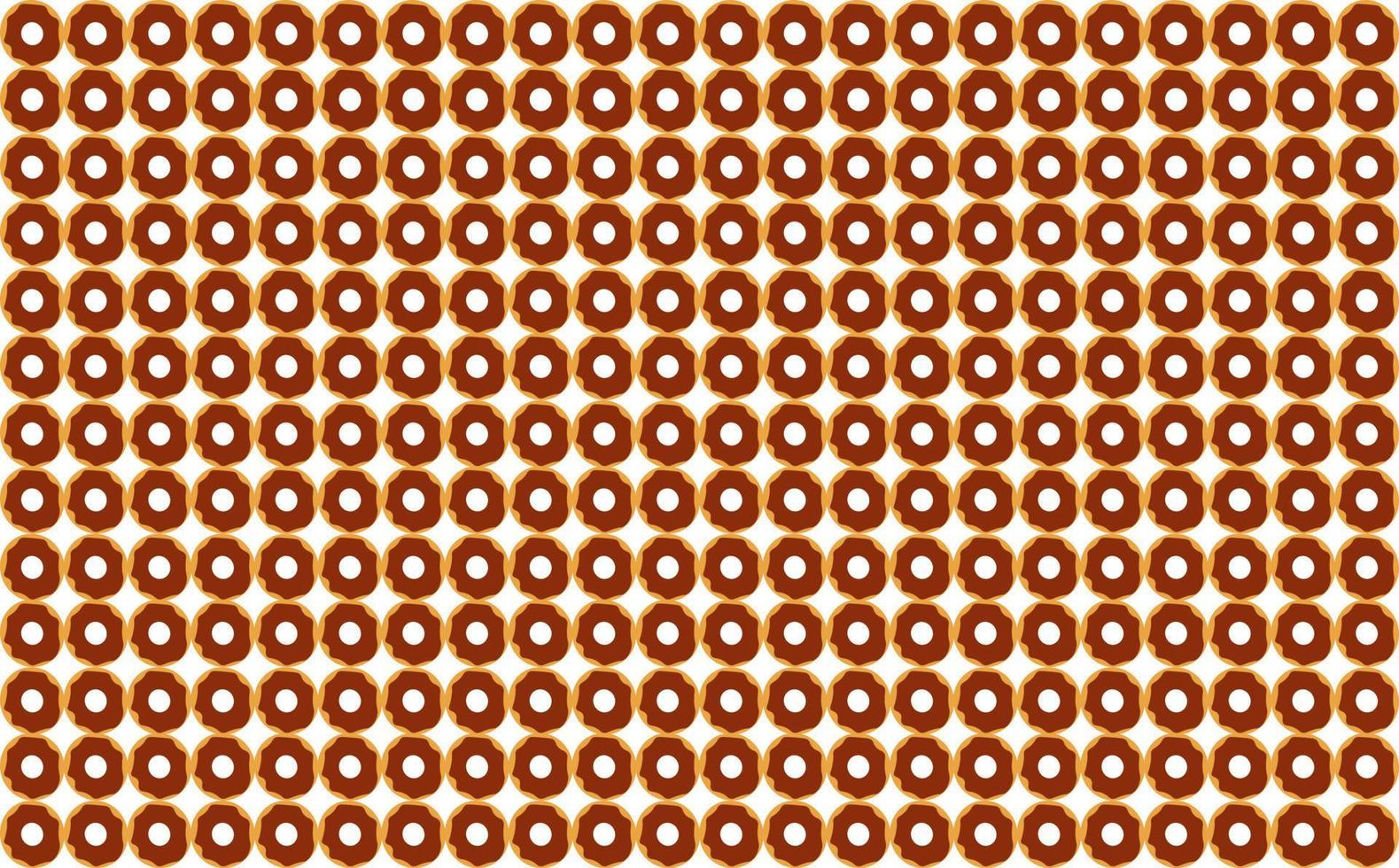 Chocolate donuts pattern vector background.