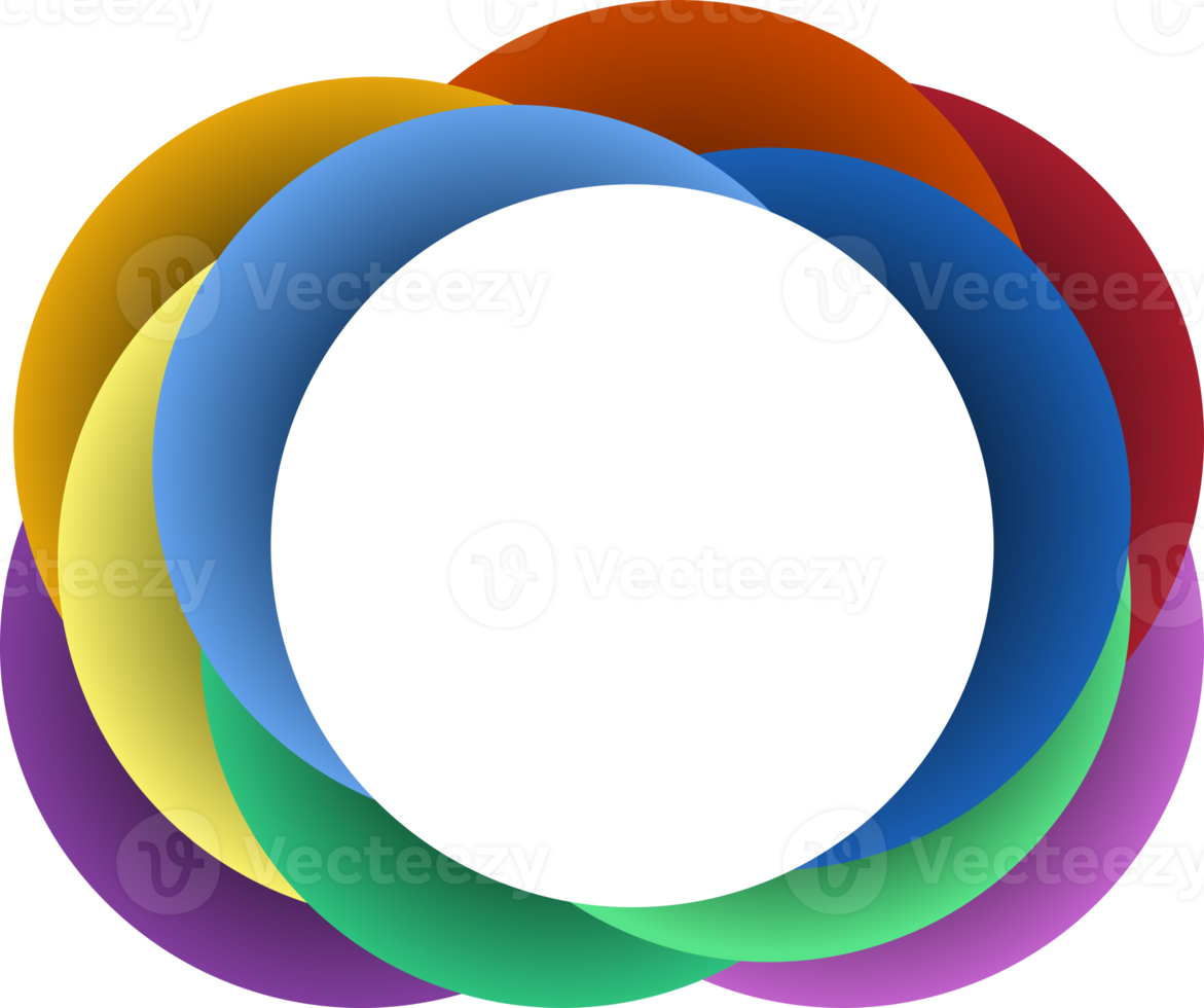 bakgrund av färgrik cirkel för kopia Plats, abstrakt grafisk transparent bakgrund png