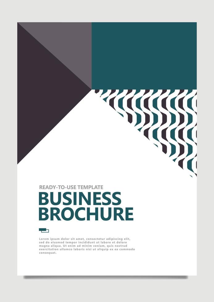 Vector business brochure with artistic stripe decoration. Suitable for annual report, template, background, certificate, book, cover, and catalog.