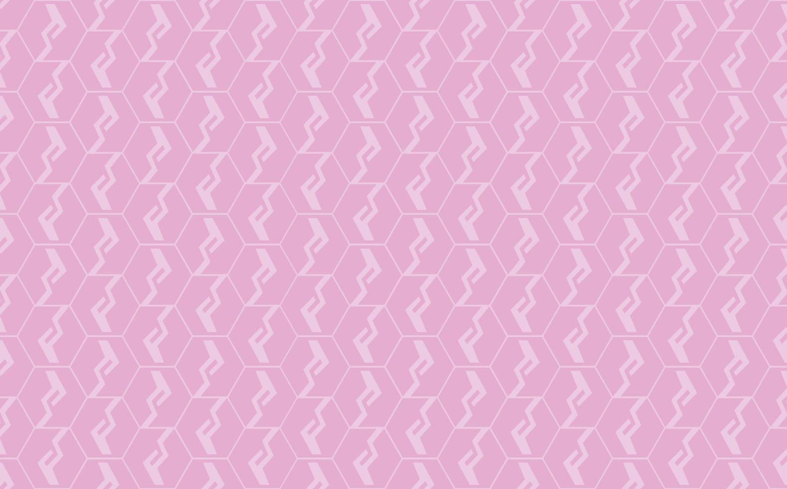 Seamless pink colored hexagon pattern with zigzag accent. Suitable for fabric, banner, wallpaper, fill, and cover. vector