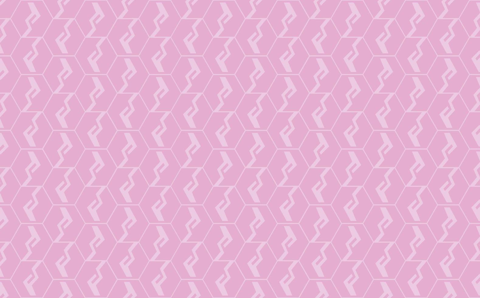 Seamless pink colored hexagon pattern with zigzag accent. Suitable for fabric, banner, wallpaper, fill, and cover. vector