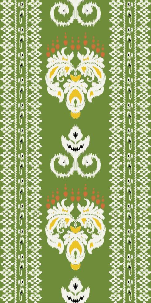 africano ikat cachemir bordado. ikat textura tribal color geométrico tradicional étnico oriental diseño para el antecedentes. gente, indio, escandinavo, gitano, sari borneo tela frontera ikkat vector