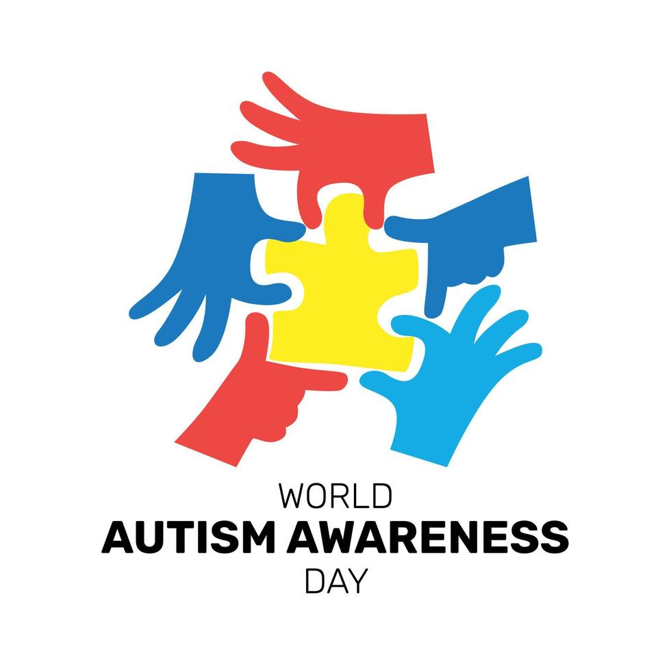 World Autism Awareness Day Design Illustration vector