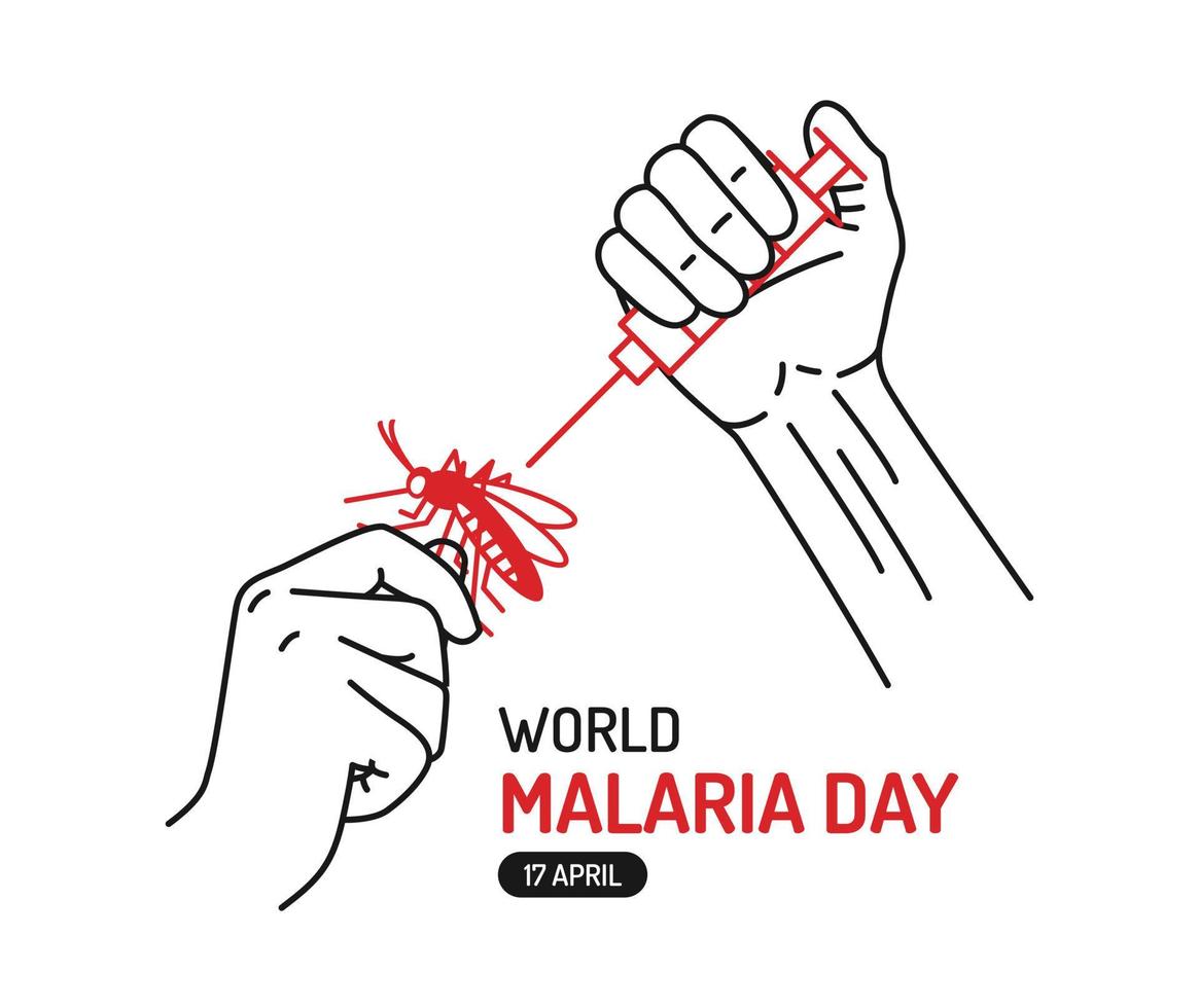 World Malaria Day Design Concept. Day of mosquito diseases such as dengue fever vector