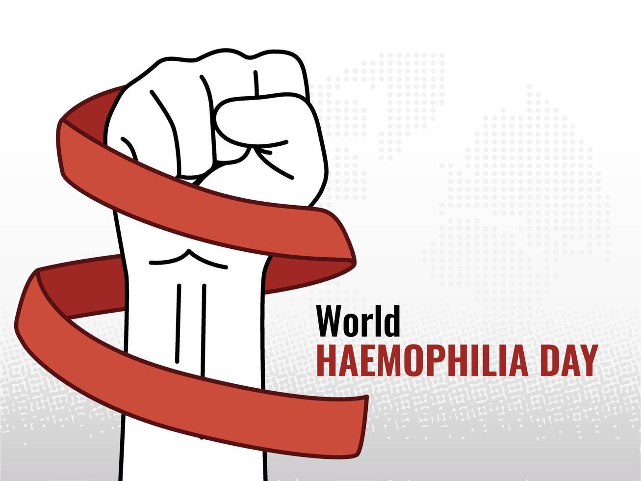 World Haemophilia Day Concept Design. Increase awareness of blood disease, von Willebrand disease and other inherited bleeding disorders vector