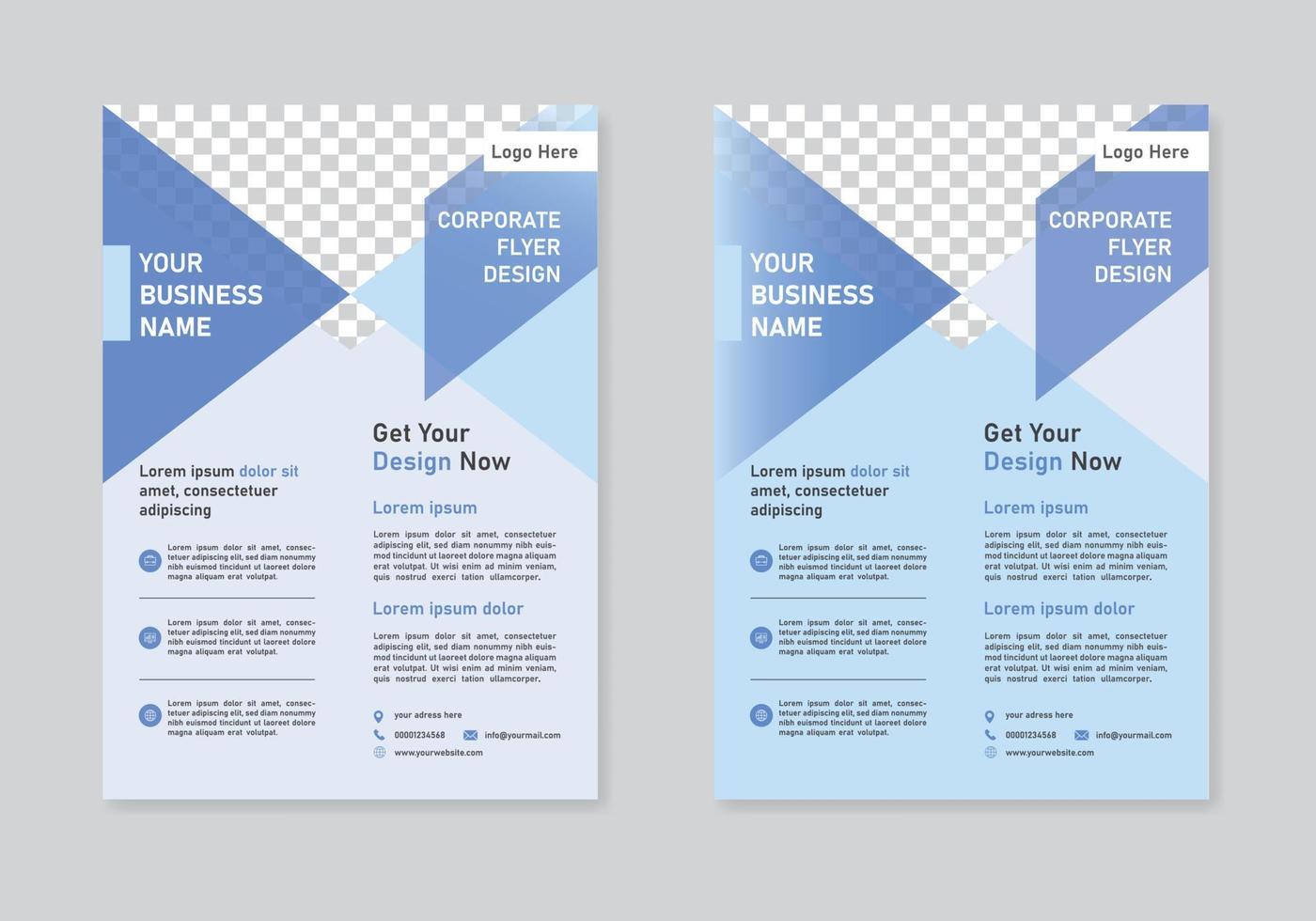 New flyer template design, business flyer, print ready, corporate vector