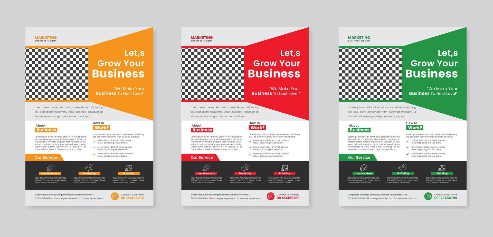 Corporate business flyer template design set with blue, magenta, advertise, marketing, business proposal, promotion, publication, Vector eco flyer, IT Company flyer , Geometric shape, and leaflets.