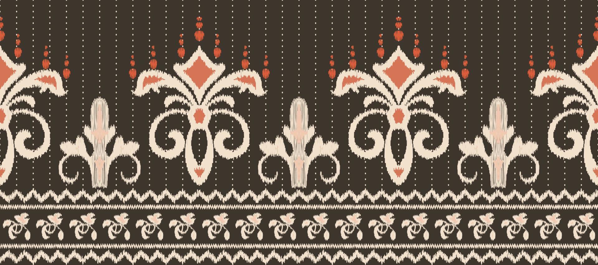 africano ikat floral cachemir bordado antecedentes. geométrico étnico oriental modelo tradicional. ikat azteca estilo resumen vector ilustración. diseño para impresión textura,tela,sari,sari,alfombra.